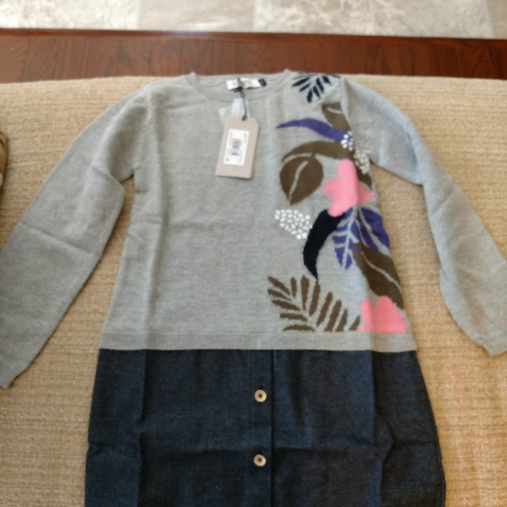 Jean Bourget Mixed Media Sweater Dress Size 6